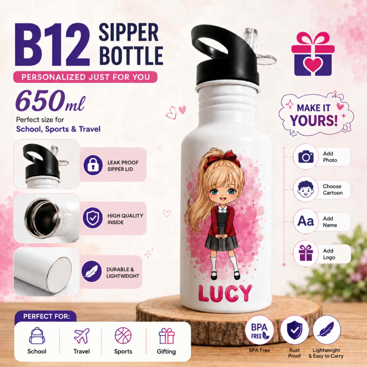 B12 Sipper Bottle